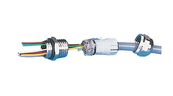 Produktfoto 1 von Hummel HSK-M-EMV Kabelverschraubung, M32 Messing vernickelt Nickel 18 mm/ 25 mm, IP69K, IP68