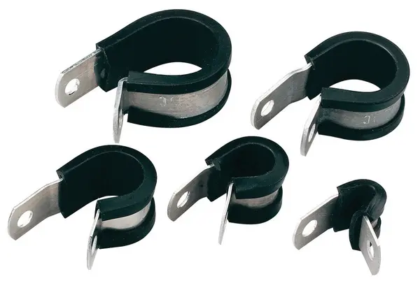 Produktfoto 1 von HellermannTyton Kabelklemme P-förmige Zange zum Schrauben, Kabel-Ø 44.5mm Alu Schwarz