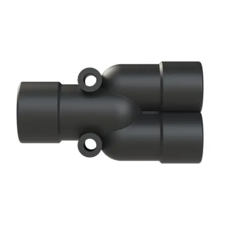 Produktfoto 1 von PMA BVYD-121010GT Polyamid 6 Kabelrohr Befestigung Y-Stecker 12 mm Schwarz Schwarz-Finish IP66