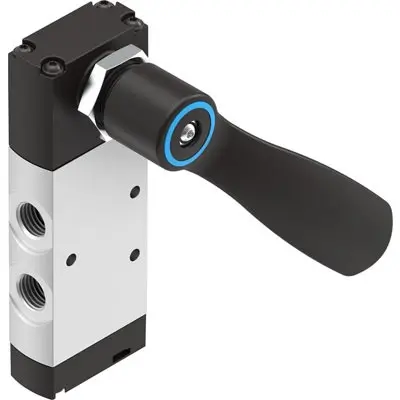 Produktfoto 1 von Festo, Manuell VHEF Pneumatik-Steuerventil, manuell, NPT 1/4 in, Eloxierte Aluminium-Knetlegierung 4414860
