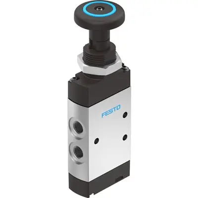 Produktfoto 1 von Festo, Manuell VHEF Pneumatik-Steuerventil, manuell 2.5 mm, Eloxierte Aluminium-Knetlegierung 5299716