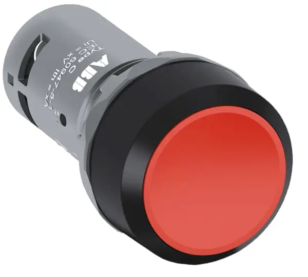 Produktfoto 1 von ABB 1SFA6 Druckschalter Rot Beleuchtet Tastend, 1 Schließer / 2 A 300 V ac, IP69K, IP40, IP66