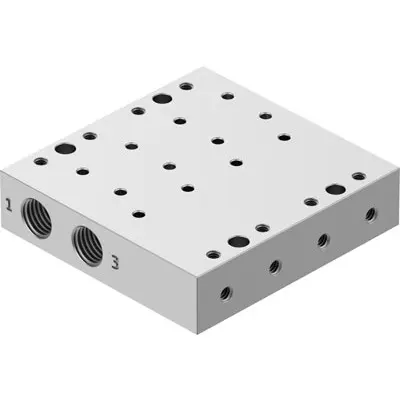 Produktfoto 1 von Festo Serie VABM 8083544 Aluminiumlegierung Ventil-Verteilerplatte 4-Stationen