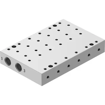 Produktfoto 1 von Festo Serie VABM 8083546 Aluminiumlegierung Ventil-Verteilerplatte 6-Stationen Anschluss Metrisch, G