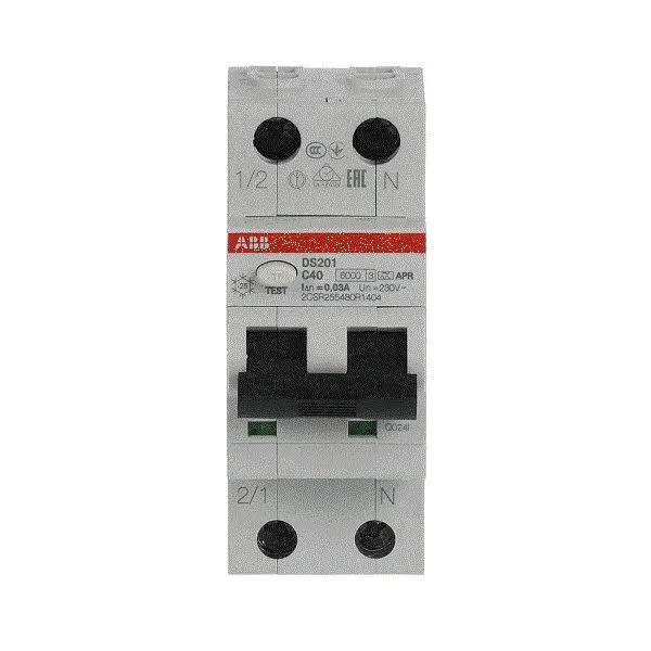 Produktfoto 1 von ABB DS201 RCCB, 2-polig, 40A, 30mA Typ C DS201 240V