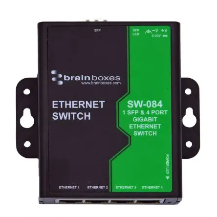 Produktfoto 1 von Brainboxes SW-084 Netzwerk Switch 4-Port Unmanaged
