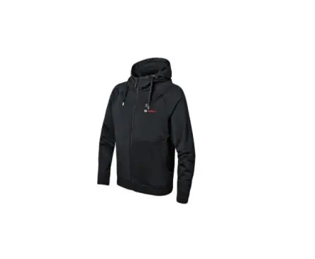 Produktfoto 1 von Bosch GHH Herren Beheizbare Kapuzenjacke, Polyester, Elastan Schwarz Reißverschluss, Größe S