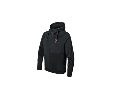 Bosch GHH Herren Beheizbare Kapuzenjacke, Polyester, Elastan Schwarz Reißverschluss, Größe 3XL