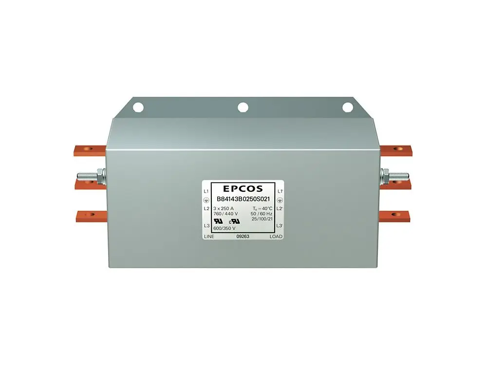 EPCOS B84143 Netzfilter, 530V, 400 A, Chassismontage, Lot, 3-phasig 13 mA / 50 Hz, 60 Hz 2 Zustände