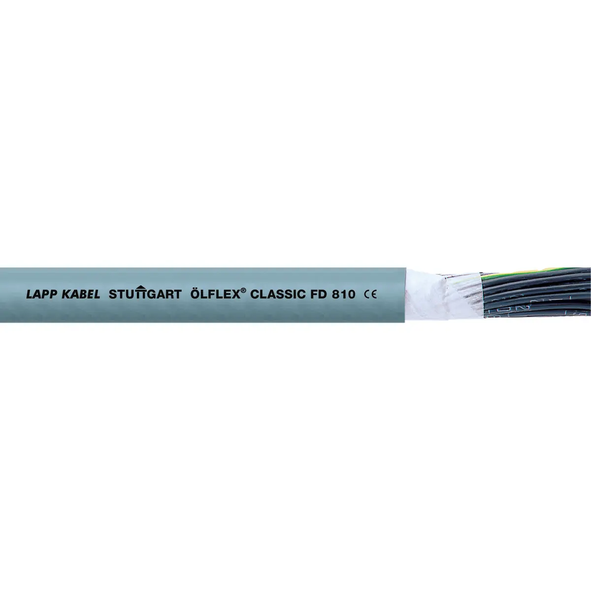 Produktfoto 1 von Lapp OLFLEX CLASSIC FD 810 Steuerkabel, 4-adrig x 0.5 mm² 20 Ungeschirmt Silbergrau, Polyvinylchlorid