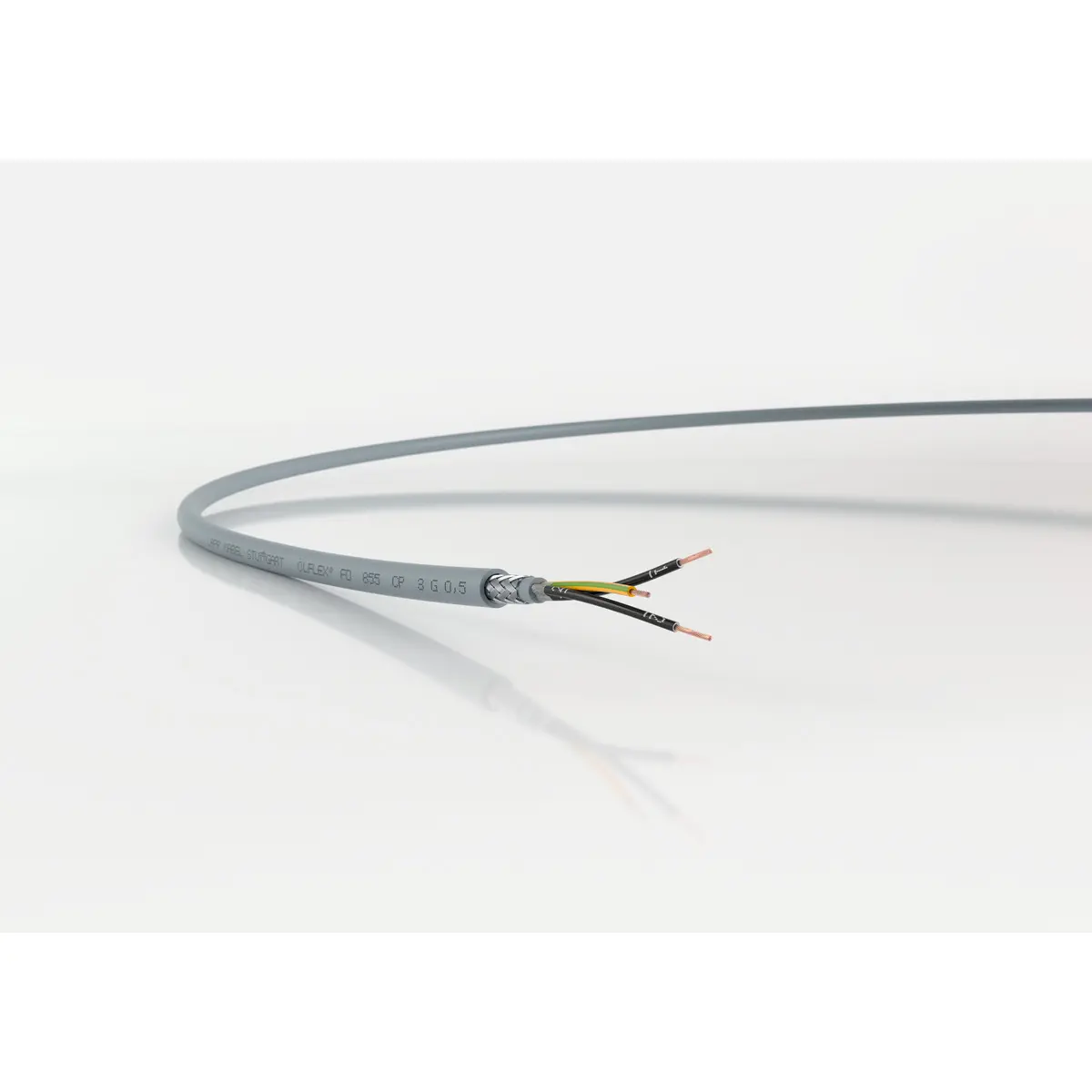 Lapp OLFLEX FD 855 CP Steuerkabel, 4-adrig x 1.5 mm² 16 AWG Geschirmt Grau, 100 m, Polyurethan