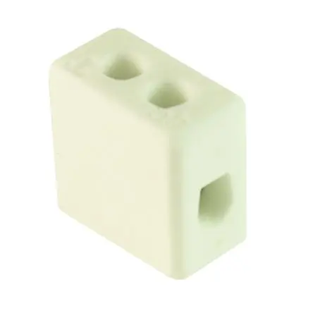 Produktfoto 1 von CAMDENBOSS CHTB Messing Porzellan Anschlussklemmenblock 32A Weiß 1-polig Schraubbefestigung 2mm², 4 mm²