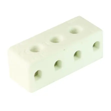 Produktfoto 1 von CAMDENBOSS CHTB Messing Gehäuse aus Porzellan Anschlussklemmenblock 32A 4-polig Schraubbefestigung, Raster 11.5 mm 2mm²,