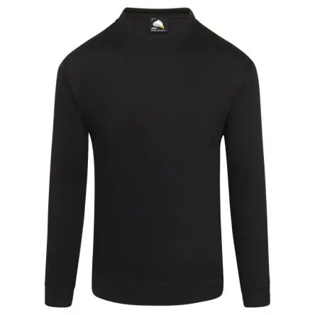 Produktfoto 1 von Orn 1250 Unisex Sweatshirt, 35 % Baumwolle, 65 % Polyester Schwarz, Größe L