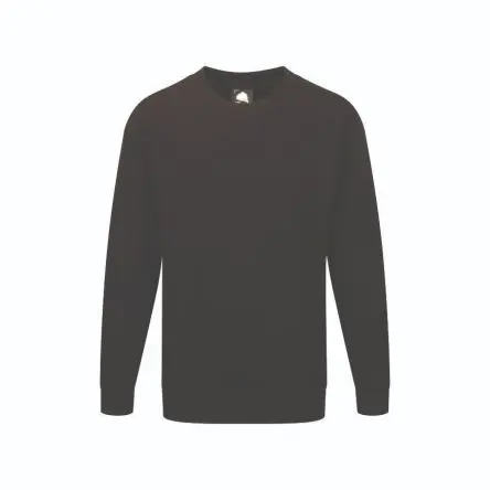 Produktfoto 1 von Orn 1255 Unisex Sweatshirt, 100 % Baumwolle Schwarz, Größe S