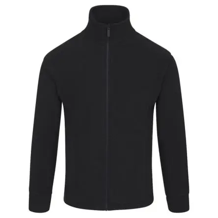 Produktfoto 1 von Orn 3200 Unisex Fleece-Jacke, 100 % Polyester Schwarz Reißverschluss, Größe M