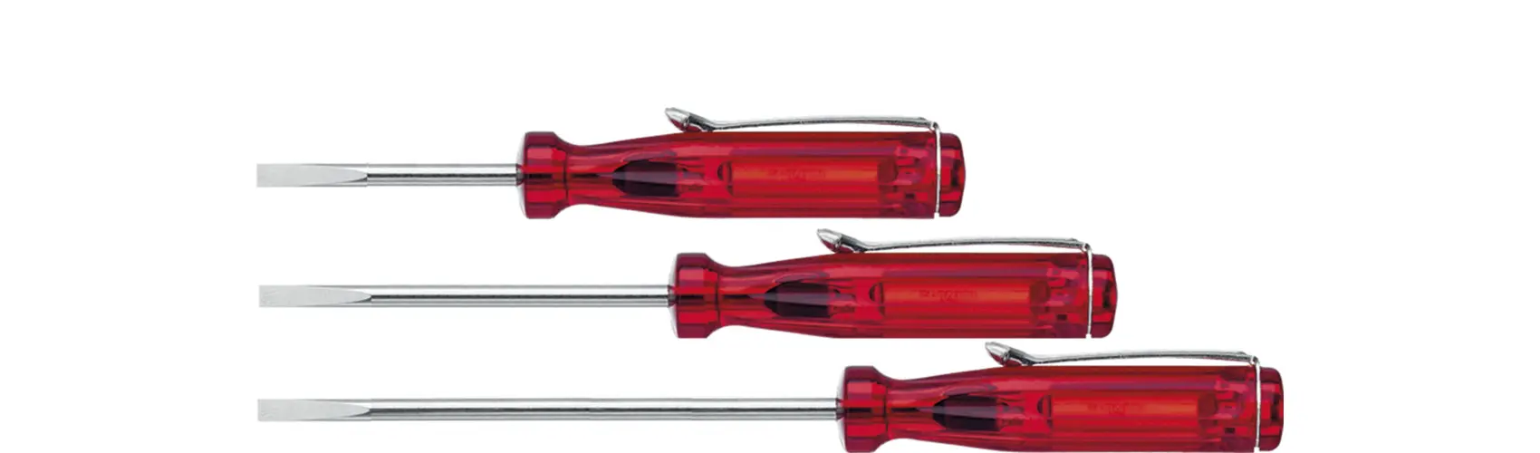 Produktfoto 1 von Wiha 3 mm Mini-Schraubendrehersatz, Vernickelt, Chrom Vanadium Stahl, 140 mm / Klinge 80 mm