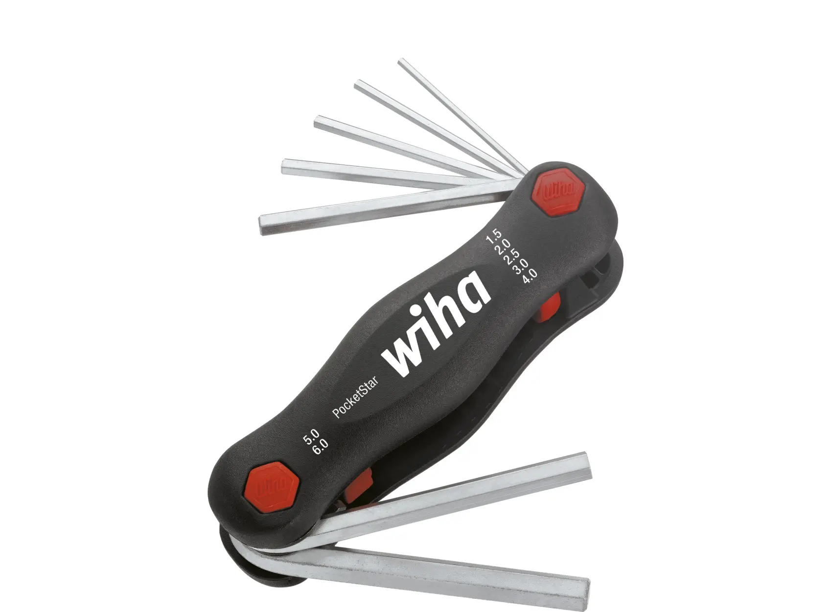Produktfoto 1 von Wiha metrisch  Innensechskant-Schlüssel, Satz 7-teilig 1.5 → 6mm L-Form