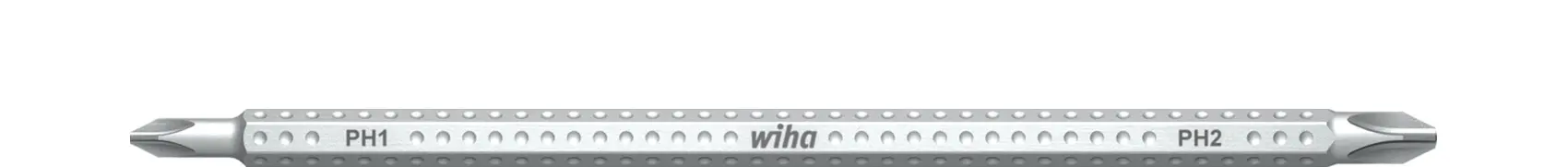 Produktfoto 1 von Wiha 6 mm PH1 x PH2 Phillips Schraubbit, Sechskant, aus CrMo-Stahl, 150 mm