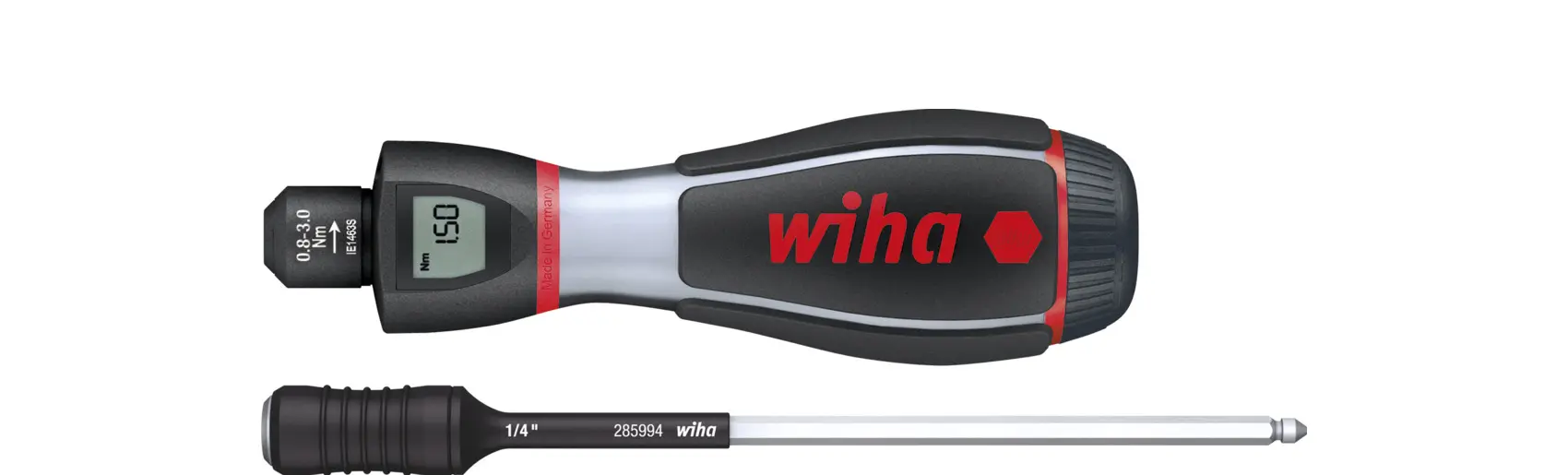 Produktfoto 1 von Wiha 4 mm Drehmomentschraubendreher Einstellbar 0.8 To 3 Nm / ±6 % Länge 134 mm