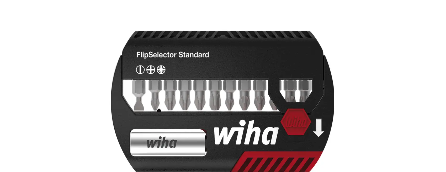 Produktfoto 1 von Wiha Schlitz, PHILLIPS®, POZIDRIV Bitsatz 25 mm, 13-teilig