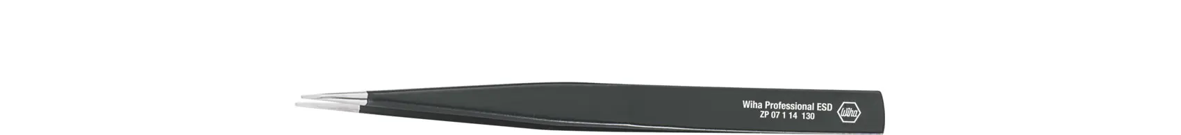 Produktfoto 1 von Wiha 32325 Pinzette, 130 mm Gerade, Spitze Extrafein ESD-sicher