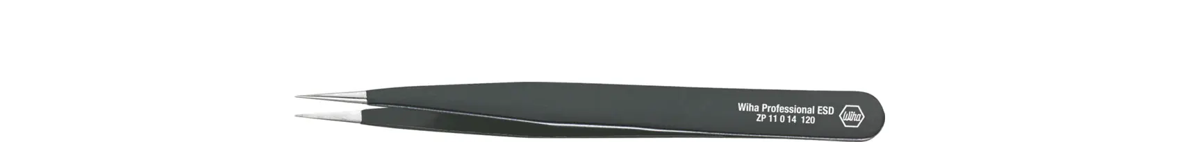Produktfoto 1 von Wiha 32327 Pinzette, 120 mm Gerade, Spitze Extrafein ESD-sicher