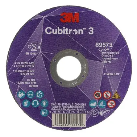 Produktfoto 1 von 3M Cubitron 3 Keramik Ø 115 mm / Stärke 1.6 mm, Korngröße 36