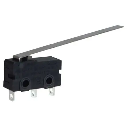 Produktfoto 1 von CAMDENBOSS Mikroschalter Extra langer Hebel-Betätiger Lot, 1-poliger Umschalter, 250 V ac, 5A 0.1N -10 °C - 125 °C