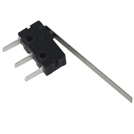 Produktfoto 1 von CAMDENBOSS Mikroschalter Extra langer Hebel-Betätiger Schnellverbindung, 1-poliger Umschalter, 250 V ac, 5A -10 °C - 125