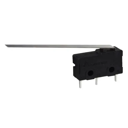 Produktfoto 1 von CAMDENBOSS Mikroschalter Extra langer Hebel-Betätiger Leiterplatten-Anschlussklemme, 1-poliger Umschalter, 250 V ac, 5A