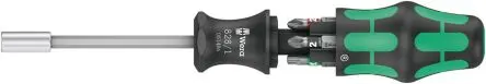 Produktfoto 1 von Wera Schraubendrehersatz Bithalter, 7-teilig Phillips, Geschlitzt, Innensechsrund, Pozidriv, Sechskant