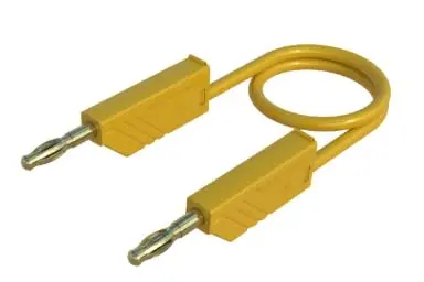 Produktfoto 1 von Hirschmann Test & Measurement Prüfspitze 32A Buchse / Stecker, Gelb Polyvinylchlorid-isoliert 50 cm, 60V dc