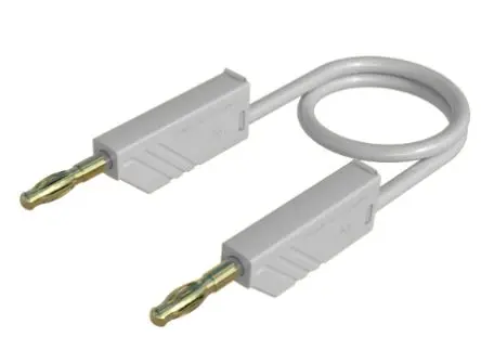 Produktfoto 1 von Hirschmann Test & Measurement Prüfspitze 32A Buchse / Stecker, Weiß Polyvinylchlorid-isoliert 1 m, 60V dc