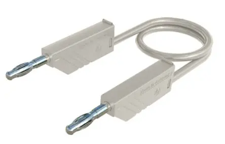 Produktfoto 1 von Hirschmann Test & Measurement Prüfspitze 32A Buchse / Stecker, Weiß Polyvinylchlorid-isoliert 25 cm, 60V dc