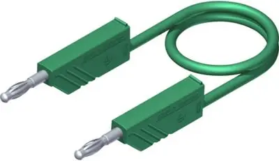 Hirschmann Test & Measurement Prüfspitze 16A Buchse / Stecker, Grün Silikon-isoliert 50 cm, 60V dc