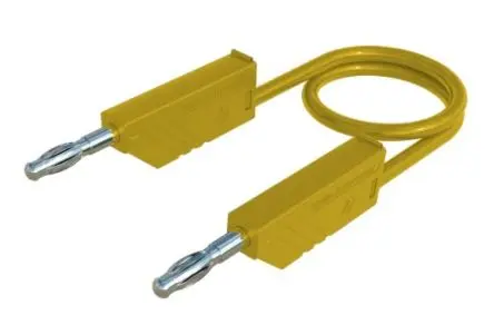 Produktfoto 1 von Hirschmann Test & Measurement Prüfspitze 16A Buchse / Stecker, Gelb Silikon-isoliert 150 cm, 60V dc
