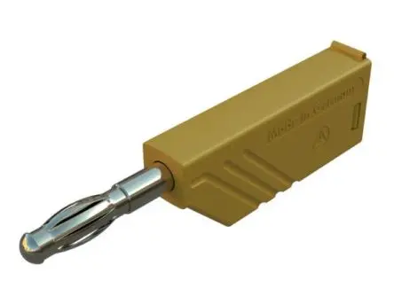 Produktfoto 1 von Hirschmann Test & Measurement 4 mm Stecker Gelb Bananenstecker, Kontakt Gold, 60V dc 24A, Schraubanschluss