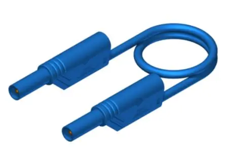 Produktfoto 1 von Hirschmann Test & Measurement Prüfspitze 16A Buchse / Stecker, Blau Silikon-isoliert 1 m, 1kV