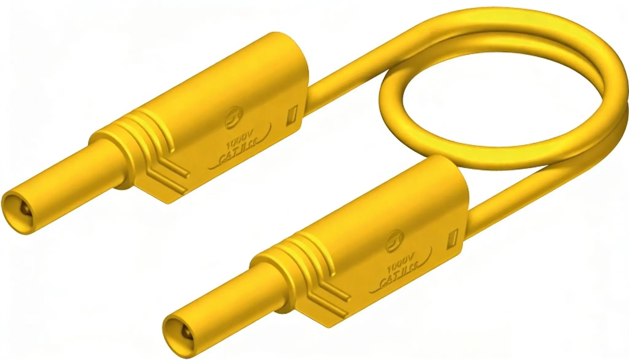 Produktfoto 1 von Hirschmann Test & Measurement Prüfspitze 16A Buchse / Stecker, Gelb Silikon-isoliert 1 m, 1000 V
