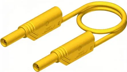 Produktfoto 1 von Hirschmann Test & Measurement Prüfspitze 16A Buchse / Stecker, Gelb Silikon-isoliert 1 m, 1kV