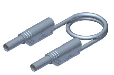 Produktfoto 1 von Hirschmann Test & Measurement Prüfspitze 32A Buchse / Stecker, Grau Polyvinylchlorid-isoliert 25 cm, 1kV