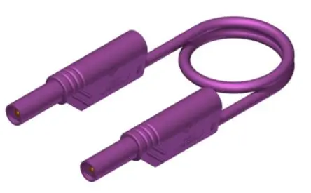 Produktfoto 1 von Hirschmann Test & Measurement Prüfspitze 32A Buchse / Stecker, Violett Polyvinylchlorid-isoliert 25 cm, 1kV