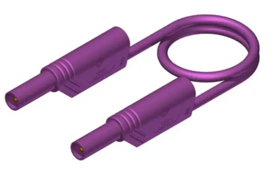 Produktfoto 1 von Hirschmann Test & Measurement Prüfspitze 32A Buchse / Stecker, Violett Polyvinylchlorid-isoliert 25 cm, 1000 V