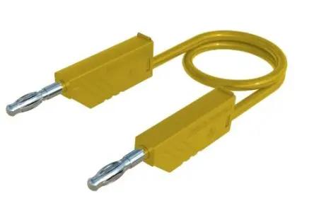 Produktfoto 1 von Hirschmann Test & Measurement Prüfspitze 16A Buchse / Stecker, Gelb Polyvinylchlorid-isoliert 25 cm, 60V dc