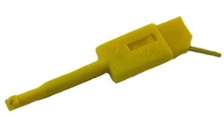 Produktfoto 1 von Hirschmann Test & Measurement Hakenklemme Gelb 2.5 mm, 60V dc