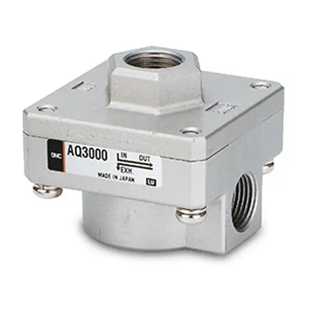 SMC Schnellauslassventil, Serie AQ, Mit Gewinde-Anschluss G 3/8, max. 10 bar