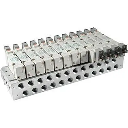 Produktfoto 1 von SMC Serie SS5Y7 Verteiler Magnetventil mit 5 Anschlüssen 7-Stationen Anschluss G