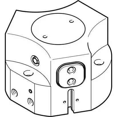Produktfoto 1 von Festo HGDD Pneumatikgreifer, Doppeltwirkend-Ausführung, 3 Greifarme, 3-Kant, 8 bar max. G 1/8