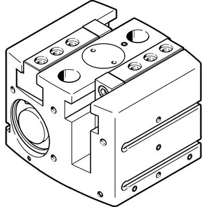 Produktfoto 1 von Festo HGPL Pneumatikgreifer, Doppeltwirkend-Ausführung, 2 Greifarme, Parallel, 8 bar max. M5